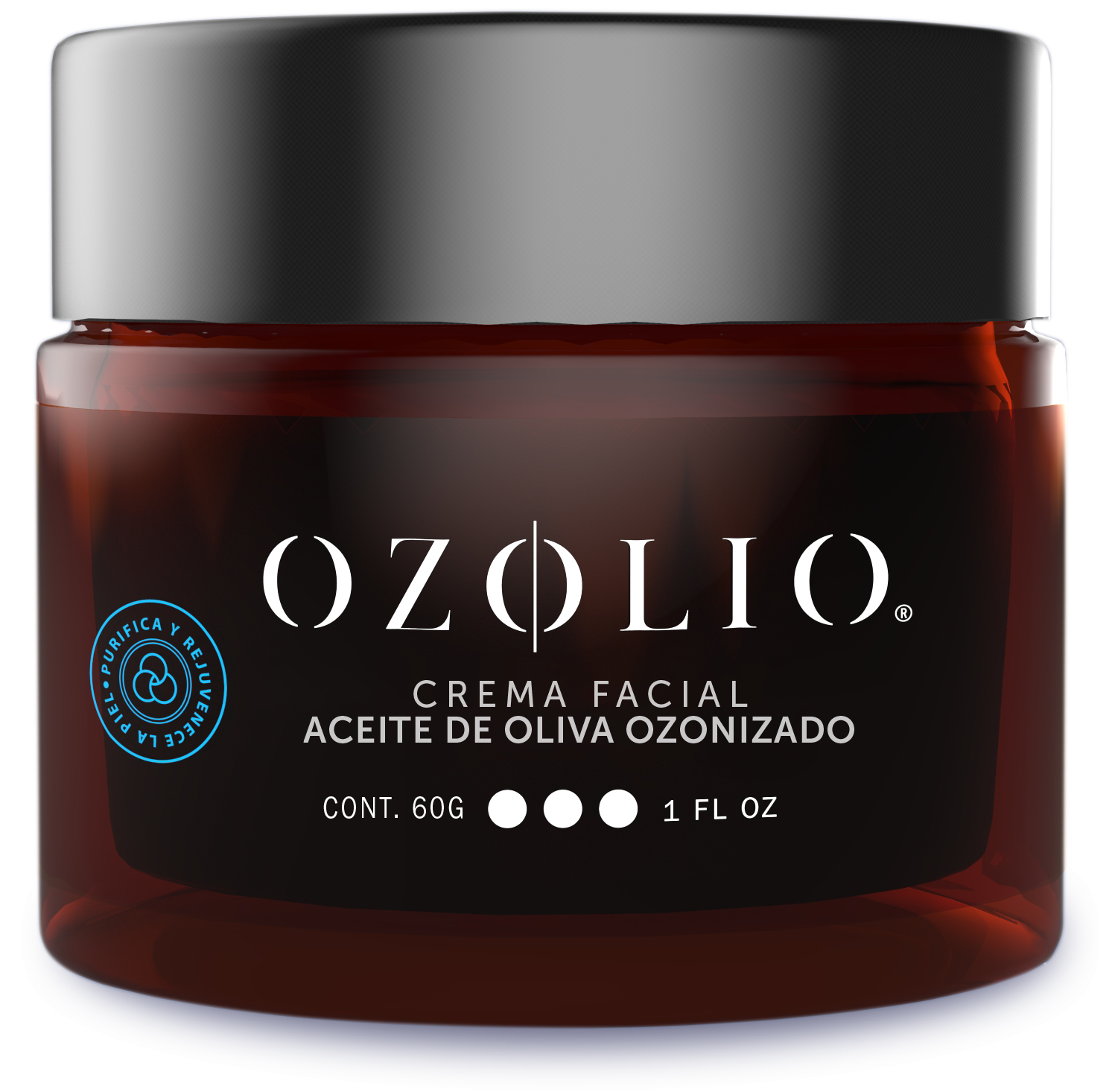 Crema facial, aceite de oliva ozonizado